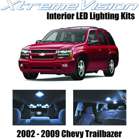 Xtremevision Interior LED for Chevy Trailblazer 2002-2009 5 Pieces Cool White Interior LED Kit + Installation Tool