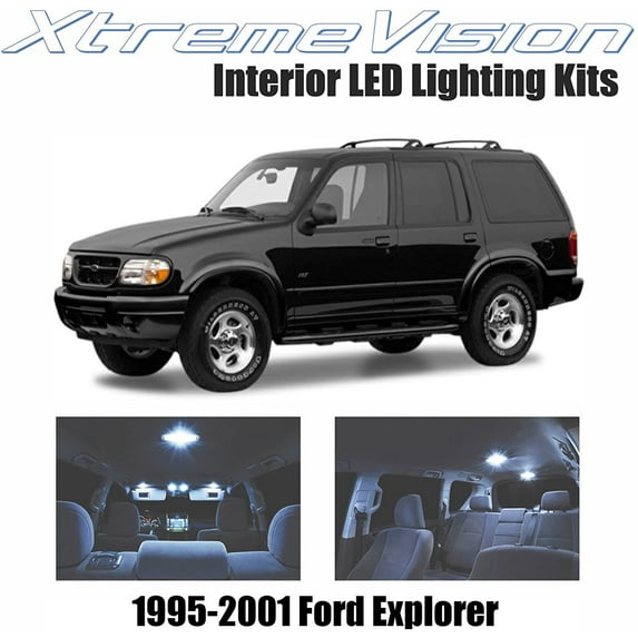 Xtremevision Interior LED for Ford Explorer 1995-2001 11 Pieces Cool White Interior LED Kit + Installation Tool