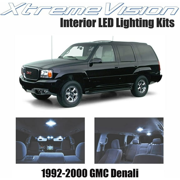 Xtremevision Interior LED for GMC Denali 1992-2000 16 Pieces Cool White Interior LED Kit + Installation Tool