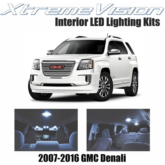 Xtremevision Interior LED for GMC Denali 2007-2016 (7 Pieces) Cool White Interior LED Kit + Installation Tool
