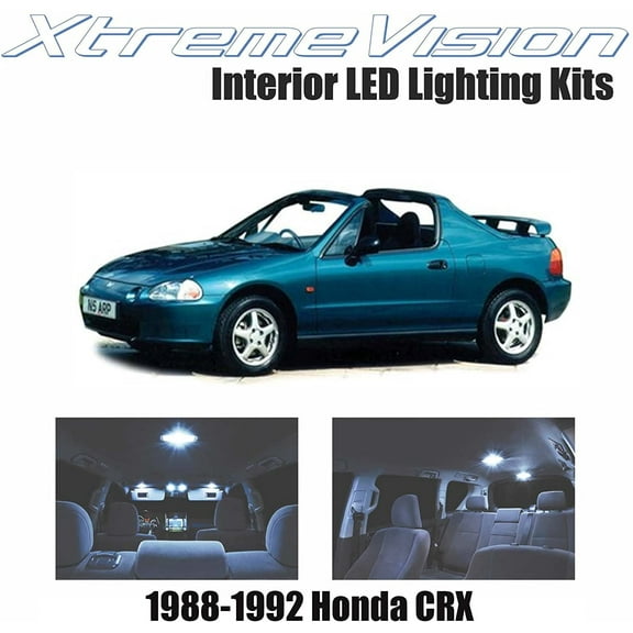 Xtremevision Interior LED for Honda CRX 1988-1992 2 Pieces Cool White Interior LED Kit + Installation Tool