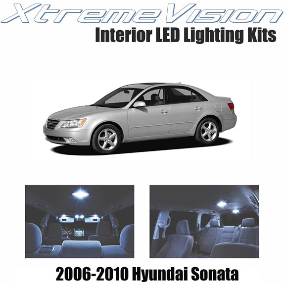 Xtremevision Interior LED for Hyundai Sonata 2006-2010 5 Pieces Cool White Interior LED Kit + Installation Tool