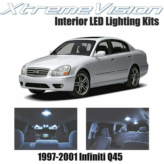 Xtremevision Interior LED for Infiniti Q45 1997-2001 8 Pieces Cool White Interior LED Kit + Installation Tool