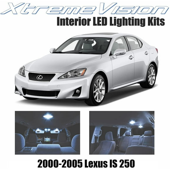 Xtremevision Interior LED for Lexus is 250 2000-2005 6 Pieces Cool White Interior LED Kit + Installation Tool