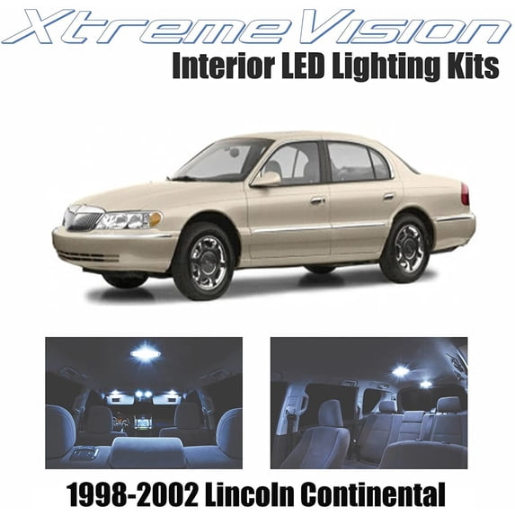 Xtremevision Interior LED for Lincoln Continental 1998-2002 10 Pieces Cool White Interior LED Kit + Installation Tool