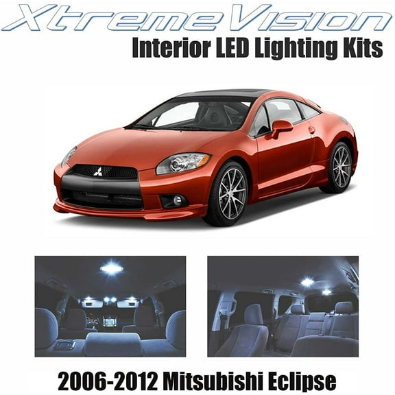 Xtremevision Interior LED for Mitsubishi Eclipse 2006-2012 5 Pieces Cool White Interior LED Kit + Installation Tool