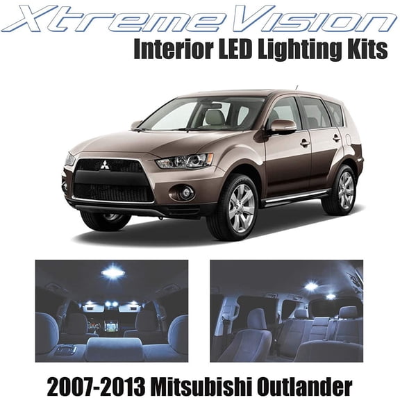 Xtremevision Interior LED for Mitsubishi Outlander 2007-2013 3 Pieces Cool White Interior LED Kit + Installation Tool