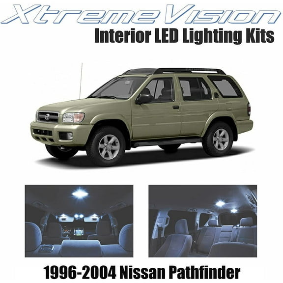 Xtremevision Interior LED for Nissan Pathfinder 1996-2004 4 Pieces Cool White Interior LED Kit + Installation Tool