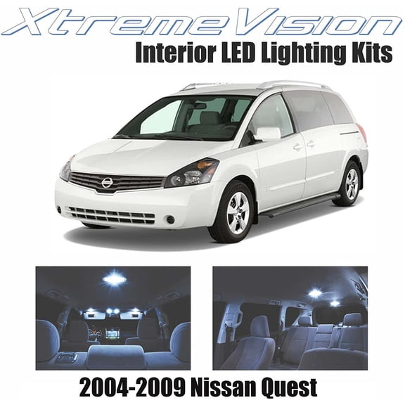 Xtremevision Interior LED for Nissan Quest 2004-2009 11 Pieces Cool White Interior LED Kit + Installation Tool