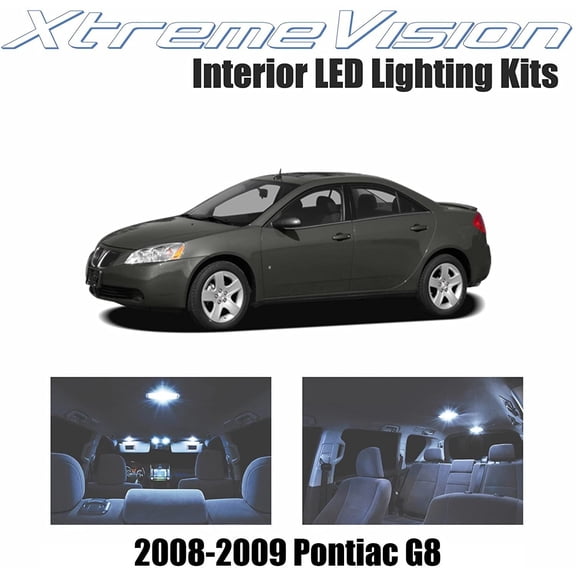 Xtremevision Interior LED for Pontiac G8 2008-2009 (4 Pieces) Cool White Interior LED Kit + Installation Tool