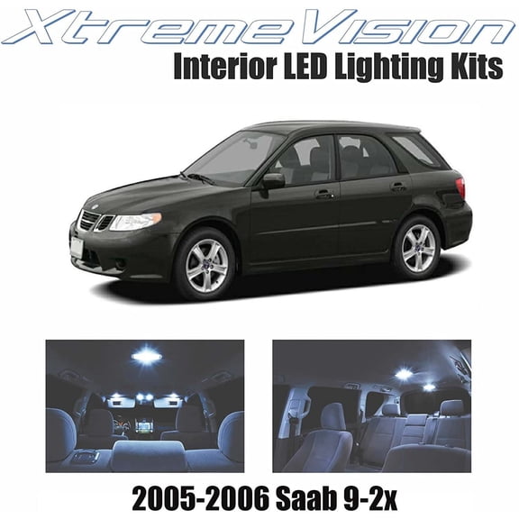 Xtremevision Interior LED for Saab 9-2x 2005-2006 (4 Pieces) Cool White Interior LED Kit + Installation Tool