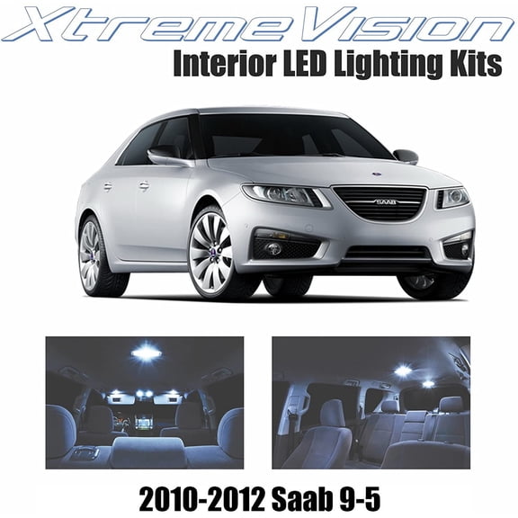 Xtremevision Interior LED for Saab 9-5 2010-2012 (8 Pieces) Cool White Interior LED Kit + Installation Tool