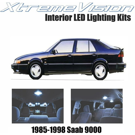 Xtremevision Interior LED for Saab 9000 1985-1998 10 Pieces Cool White Interior LED Kit + Installation Tool