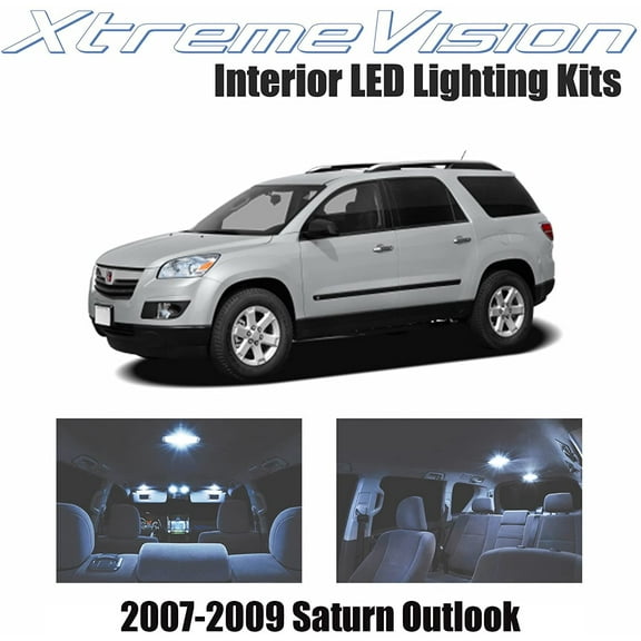 Xtremevision Interior LED for Saturn Outlook 2007-2009 8 Pieces Cool White Interior LED Kit + Installation Tool