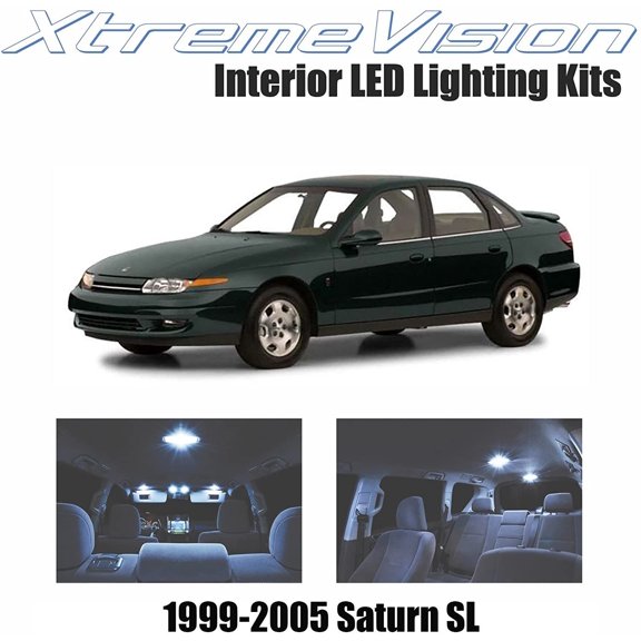 Xtremevision Interior LED for Saturn SL Series 1999-2005 6 Pieces Cool White Interior LED Kit + Installation Tool