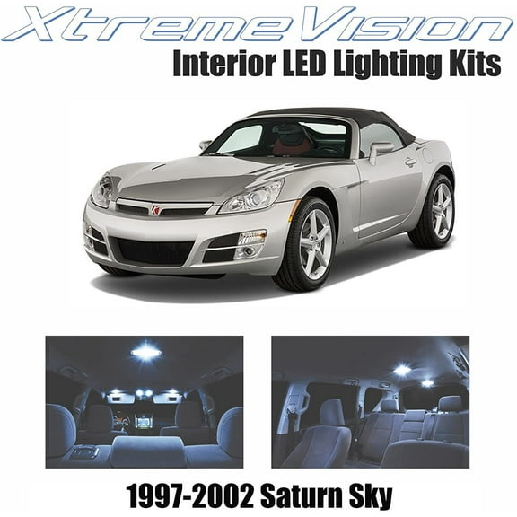 Xtremevision Interior LED for Saturn Sky 2007-2009 4 Pieces Cool White Interior LED Kit + Installation Tool