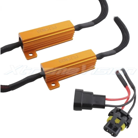 Xtremevision LED Anti Flicker Resistor Decoder Plug and Play Error Free 1 Pair - 9006/9005 / 9012 / H10