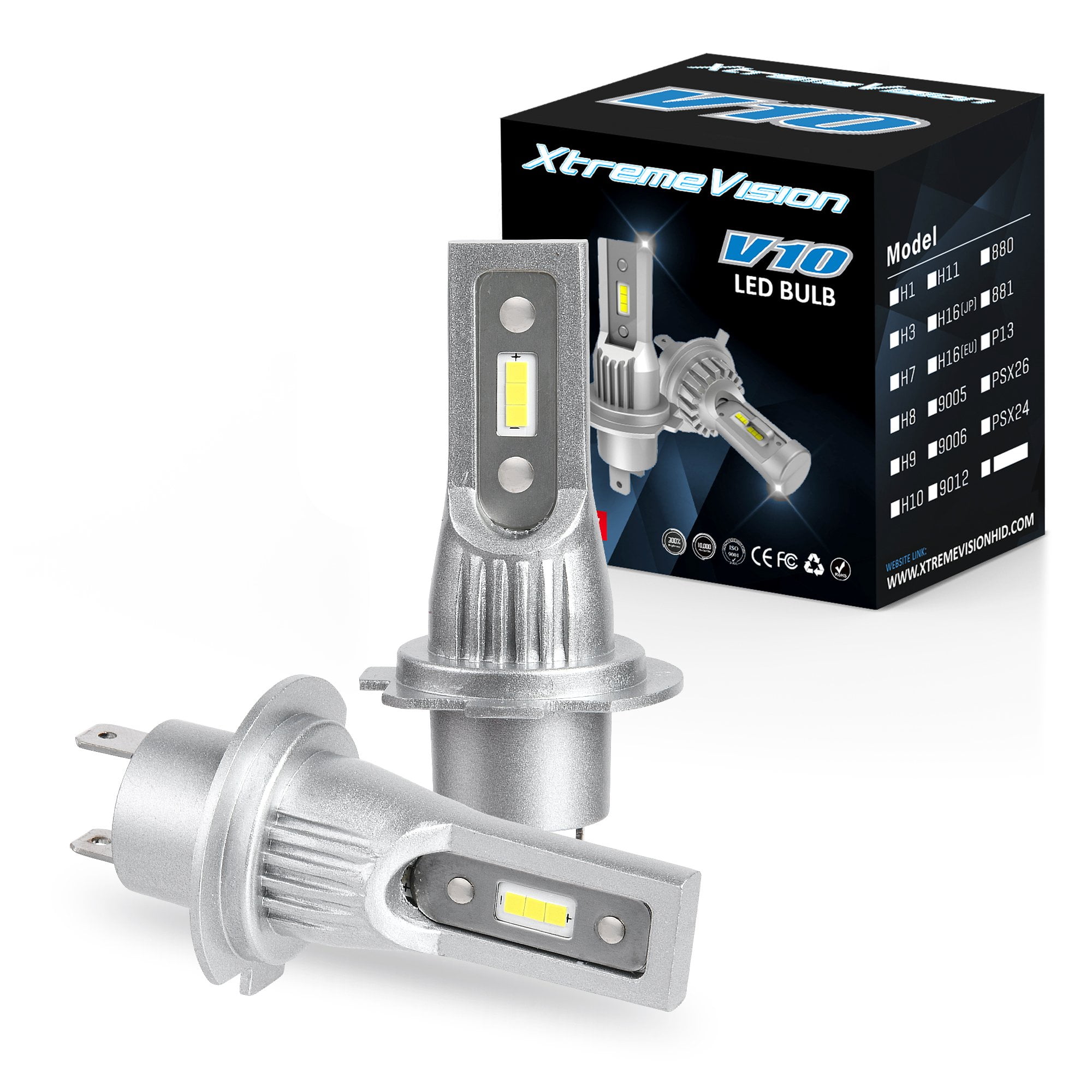 Xtremevision V10 30W 8,000LM - H7 LED Headlight Bulb - Direct