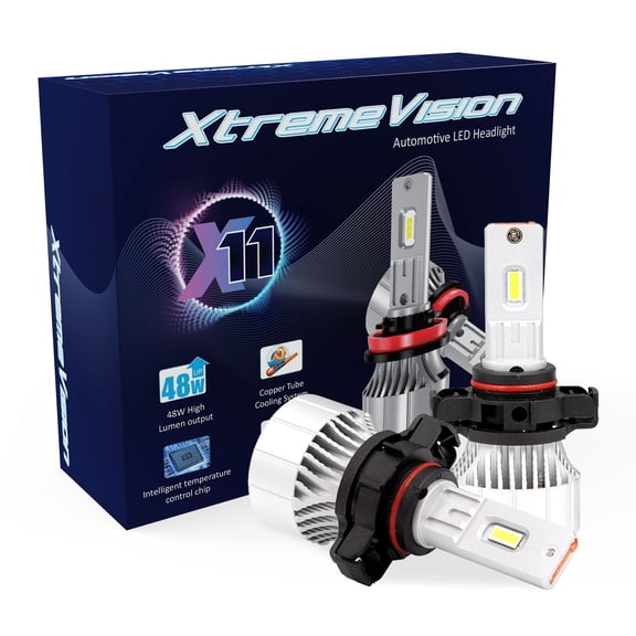 Xtremevision X11 5202 LED Headlight Bulbs  6000K Xenon White, 9000 LM Output, 48W LED Kit