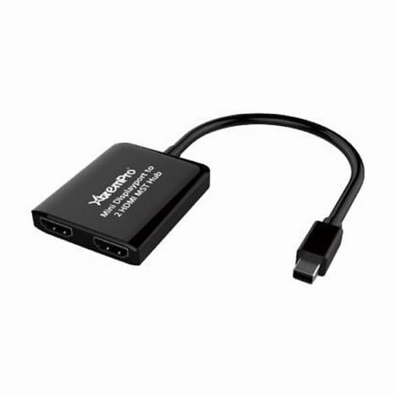 Xtrempro 2-Port Mini DisplayPort 1.2 to Multi-Stream Transport Hub Audio Video Adapter