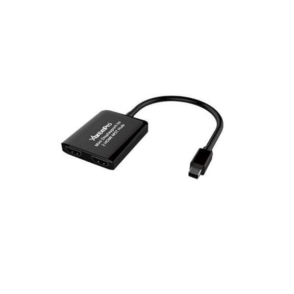 Xtrempro 2-Port Mini DisplayPort 1.2 to Multi-Stream Transport Hub Audio Video Adapter