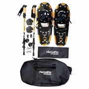Xtrempro SSTKB-21GD 21 in. SnowshoesBackpacking Trail Lightweight Aluminum 7075 & Hiking Trekking Pole Stick Set, Metallic Gold