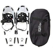 Xtrempro 21 in. Terrain Lightweight Ergonomic Aluminum Alloy Snowshoes & Backpack with 13 Point Crampons, Black