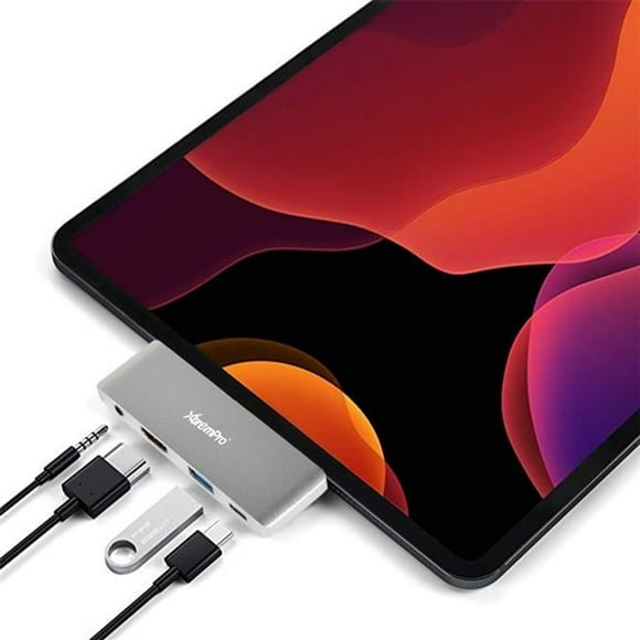 Xtrempro USBC-4HMUPD 3.5 mm USB C Hub Adapter for Ipad Pro 4-In-1 Mini Hub To Hdmi 4K Pd Charge Headphone Jack