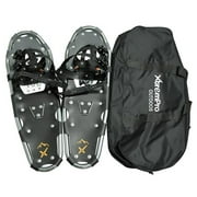 Xtrempro SSTKB-30SL 30 in. Terrain Lightweight Ergonomic Aluminum Alloy Snowshoes & Backpack with 13 Point Crampons, Silver