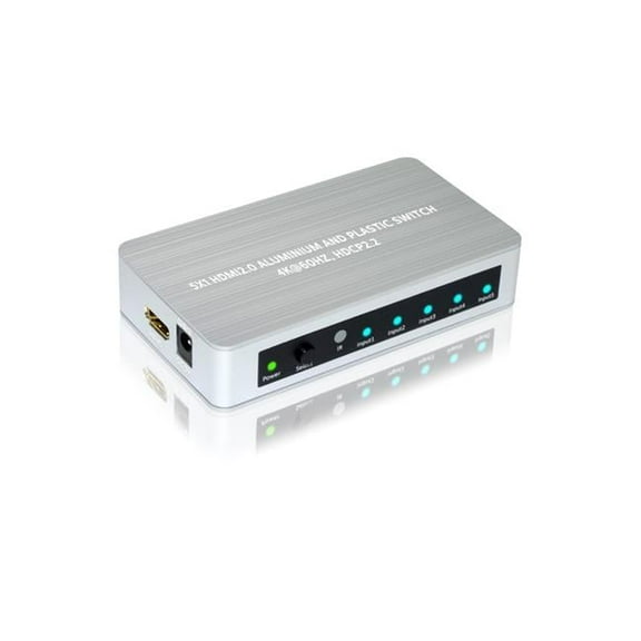 Xtrempro 5 Port HDMI 2.0 Aluminium Switch 4K 60 Hz HDCP 2.2 - UL