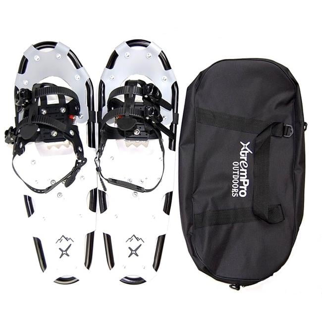 Xtrempro SSPT1-25BK 25 in. Snowshoes Backpacking Trail Lightweight Aluminum 7075 Alloy 14 Point Crampons, Black