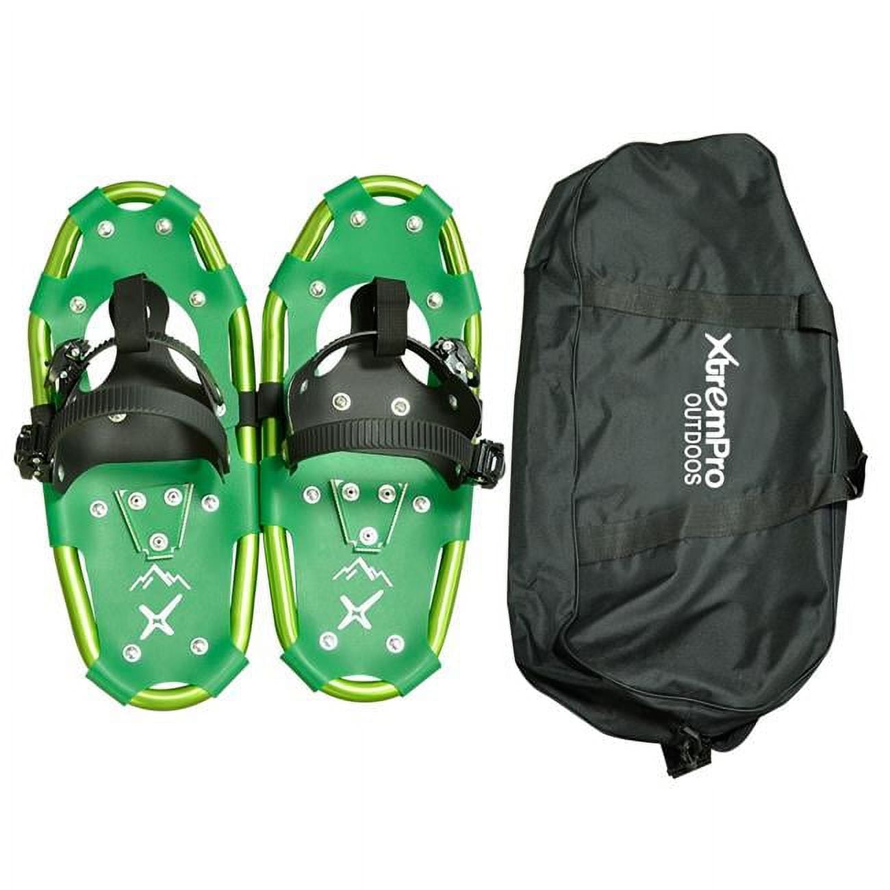 Xtrempro SSTKB17GN 17 in. Terrain Lightweight Ergonomic Aluminum Alloy Snowshoes & Backpack