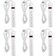 thumbnail image 1 of Xtricity 6-Outlet Grounded Surge Protector Power Strip, 450 Joule, White (6 Pack), 1 of 4