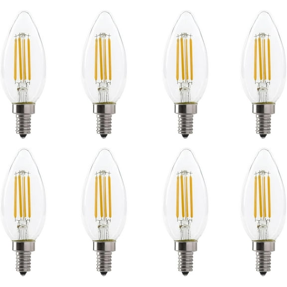Xtricity B11 LED Filament Chandelier Bulb, 3.5W (40W Eqv), Dimmable, E12 (8 Pack)