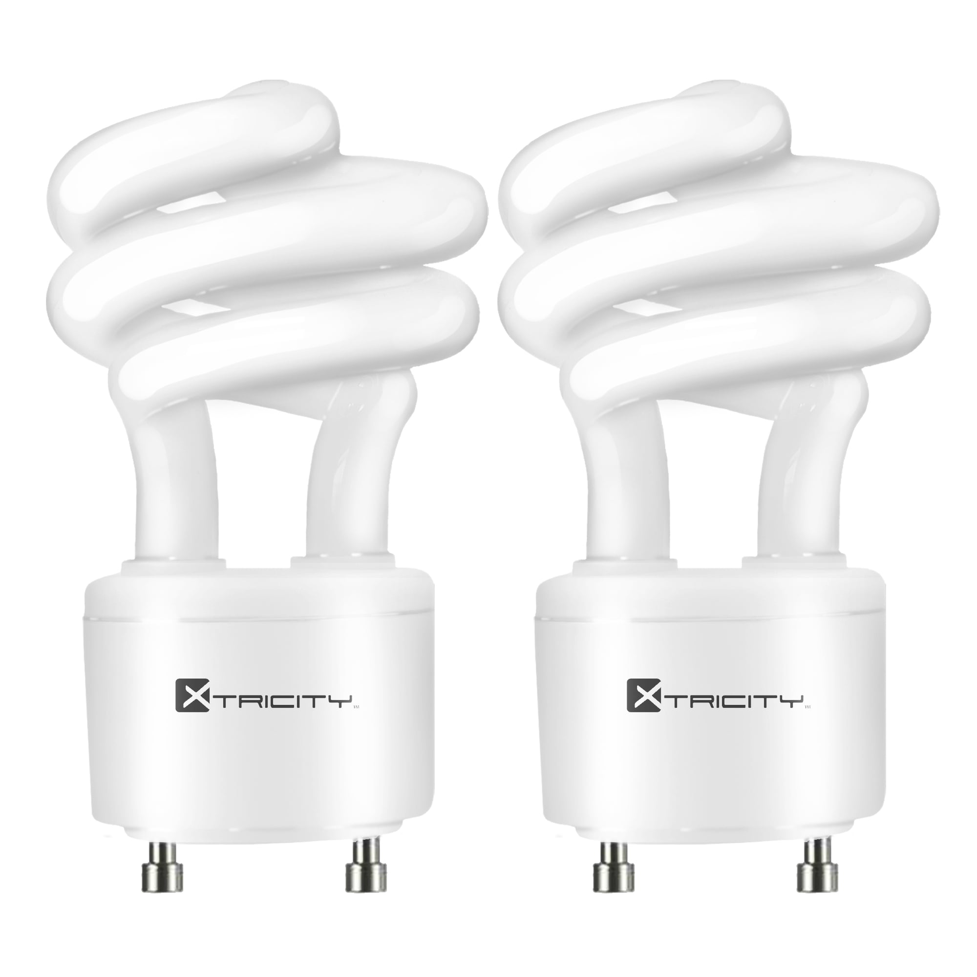 Xtricity CFL GU24 Light Bulb, 2Prong T2 Spiral 13W, 120V, 900lm, 2700K