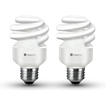 Xtricity Compact Fluorescent Light Bulb T2 Spiral CFL, E26 Base, 5000k Daylight, 9W,  2 Pack