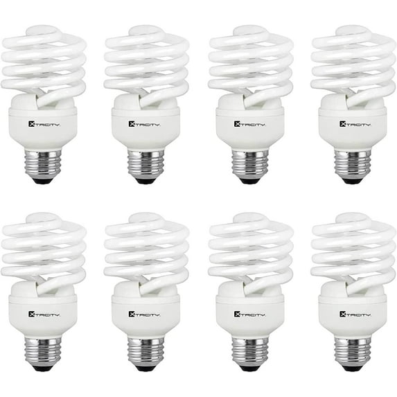 Xtricity Compact Fluorescent Light Bulbs T2 Spiral CFL, 2700k Soft White, 23W, E26 Base, UL Listed