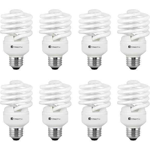 Xtricity Compact Fluorescent Light Bulbs T2 Spiral CFL, 2700k Soft White, 23W, E26 Base, UL Listed