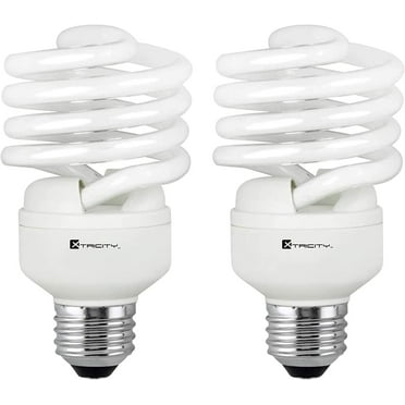 Xtricity Compact Fluorescent Light Bulbs T2 Spiral CFL, 5000k Daylight, 23W, E26 Base, UL Listed