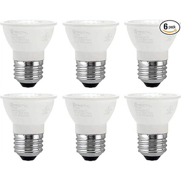 Xtricity PAR16 LED Spotlight Bulb, 7W (50W Eqv), Dimmable, E26, 3000K, UL listed (6 Pack)
