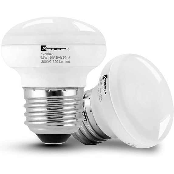 Xtricity R14 LED Mini Light Bulb, 4.5W (40W Eqv), E26 Medium Base, 120V, 3000k Soft White (2 Pack )