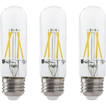 Xtricity T10 Tubular LED Light Bulb, 4.5W(50W Eqv), 400 Lumens, 3000K, E26 Medium Base (3 Pack)