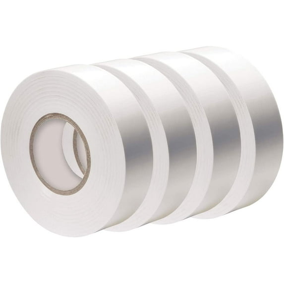 Xtricity Vinyl Electrical Tape, 3/4-Inch x 66 Ft Roll, UL Listed, White (4 Pack)