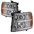 thumbnail image 1 of Xtune Chevy Silverado 1500/2500/3500 07-13 Halo Projector Headlights Chrome PRO-JH-CS07-LED-C Fits select: 2007-2014 CHEVROLET SILVERADO, 1 of 7
