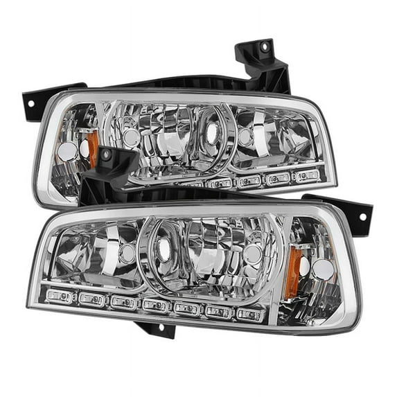 Xtune Dodge Charger 06-10 1Pc LED Crystal Headlights Chrome HD-ON-DCH05-1PC-LED-C Fits select: 2007 DODGE CHARGER SE/SXT