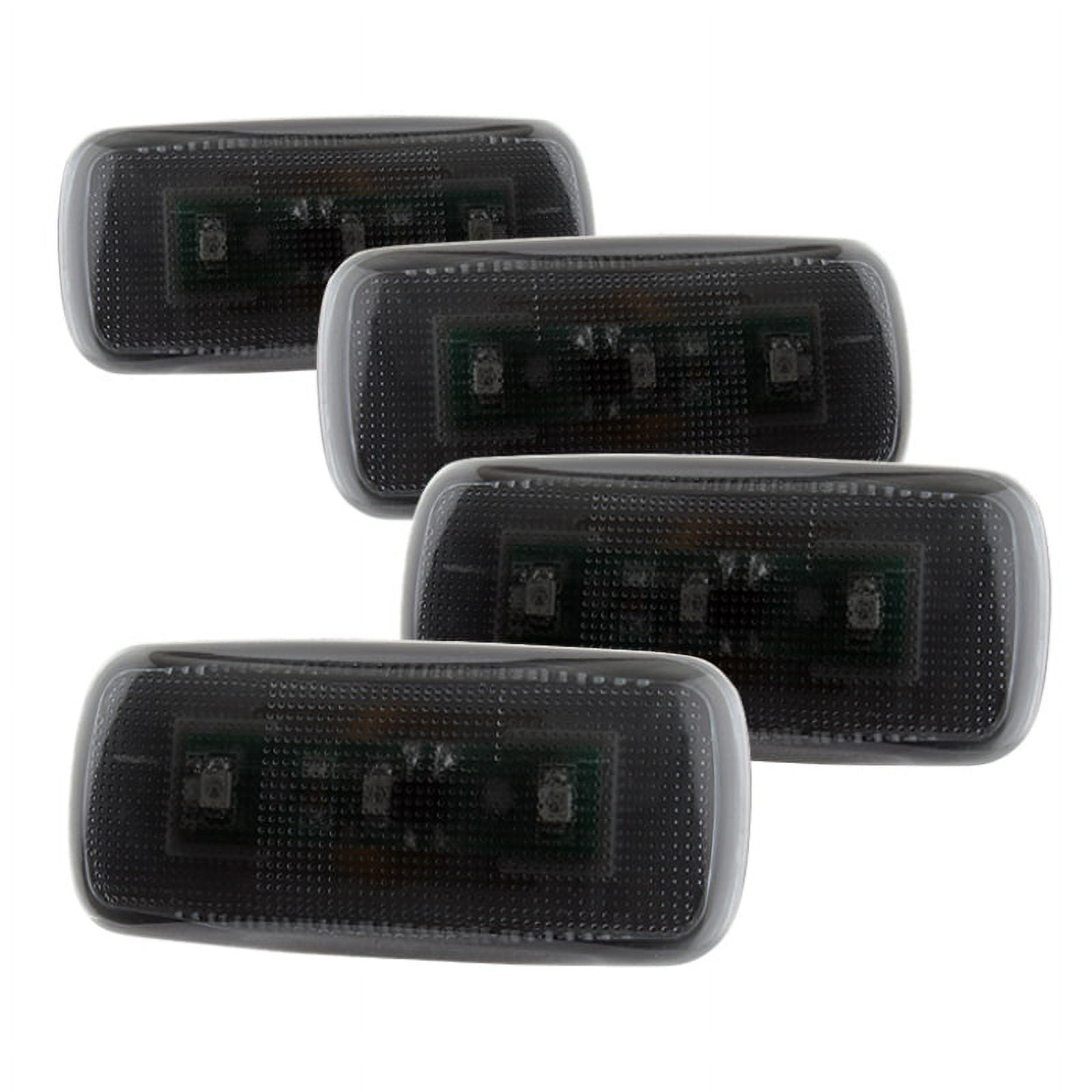 Recon LED Fender Lights For 2002-2007 Dodge RAM Dually - 4-Piece Set (Smoke Lens, Black Trim)