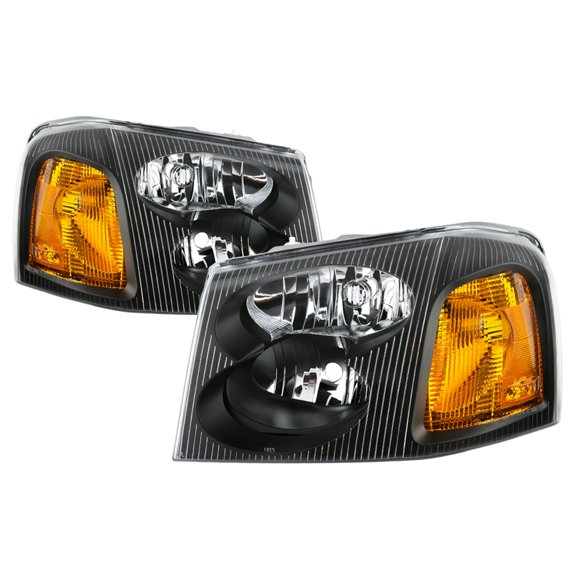 (Xtune) Gmc Envoy 02-09/Envoy Xl 02-06/Envoy Xuv 04-05 Oem Style Headlights-Blac