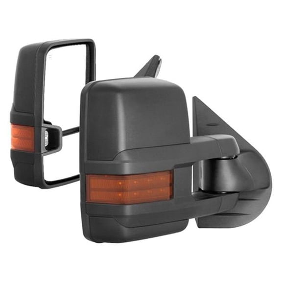 Xtune Heated Amber LED Signal Telescoping Mirrors for 2007-2013 Chevy Silverado