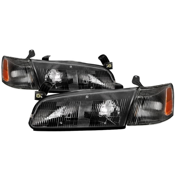 (Xtune) Toyota Camry 97-99 Oem Style Headlights With Corner Lights 4Pcs Sets-Bla