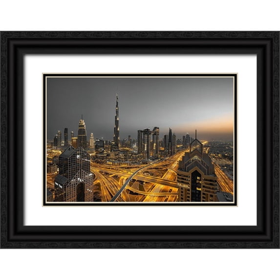 Xu, Leah 24x17 Black Ornate Wood Framed with Double Matting Museum Art Print Titled - Golden Light